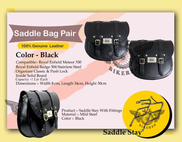 Black Saddle Bag With Meteor Saddle stay (1)