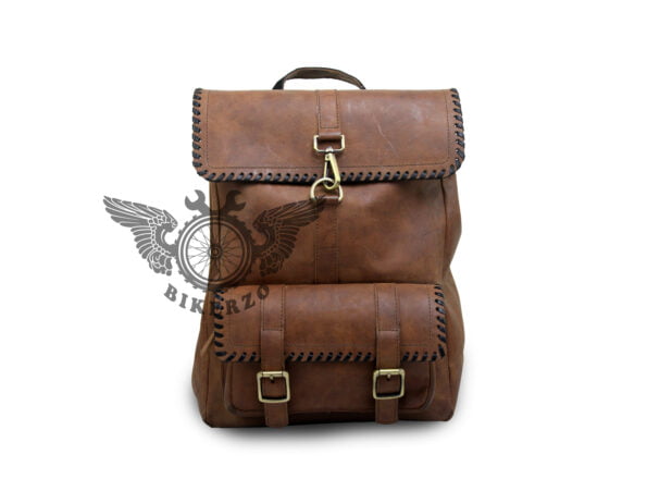 Tan Leather Back pack (1)