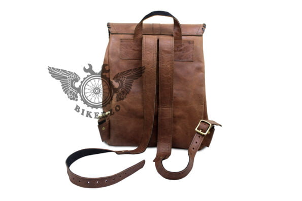 Tan Leather Back pack (3)