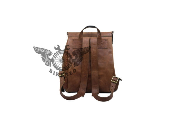 Tan Leather Back pack (4)