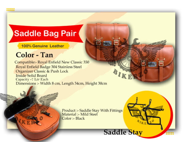 Tan Saddle Bag With Reborn Saddle stay (1)